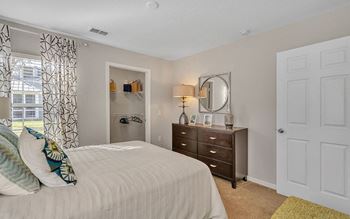 Spacious walk-in closets